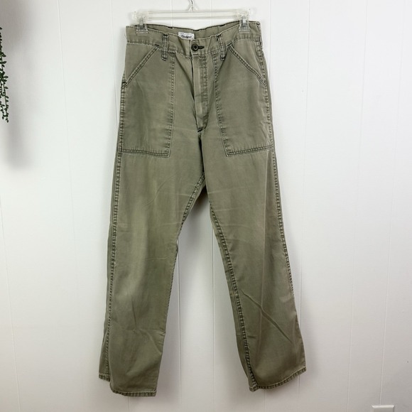 True VINTAGE MADEWELL Womens Twill PANTS 28 X 29 Work Wear Retro 50s Grunge - Picture 2 of 16